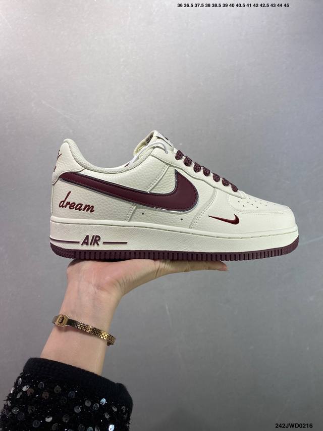 公司级 Nike Air Force 1 Low ‘07 “ Dream”小勾低帮空军一号休闲板鞋 定制皮料 专属鞋盒 原楦原纸板 纯正空军版型 高清洁度 内置