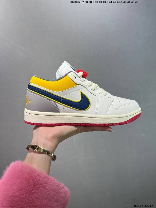 公司级 Air Jordan Aj1 Low 低帮 帆白黄 Hv4511-133 全新流水线出品 Dt版本唯一平替选择 市场第二梯队最强版 全部原鞋开发 原楦原