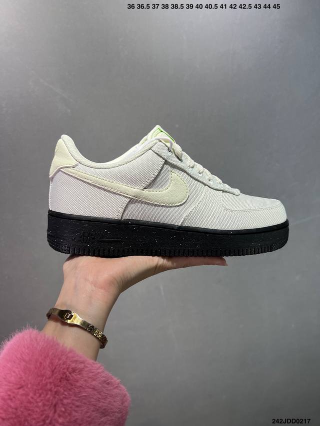 特价Nike Air Force 1 Low 07 “帆布白” 原楦头原纸板 打造纯正低帮空军版型 专注外贸渠道 全掌内置蜂窝气垫 原盒配件 原厂中底钢印、拉帮