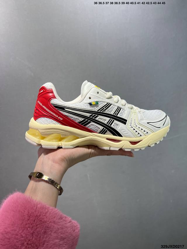 公司级Asics Gel-Kayano 14复古单品 亚瑟士系列轻量缓震休闲运动跑步鞋 设计师 Hidenori Yamashita 以 Flash 一词为灵感