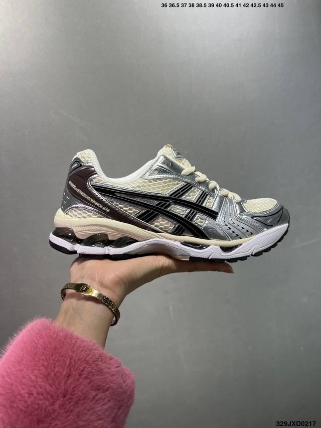 公司级Asics Gel-Kayano 14复古单品 亚瑟士系列轻量缓震休闲运动跑步鞋 设计师 Hidenori Yamashita 以 Flash 一词为灵感