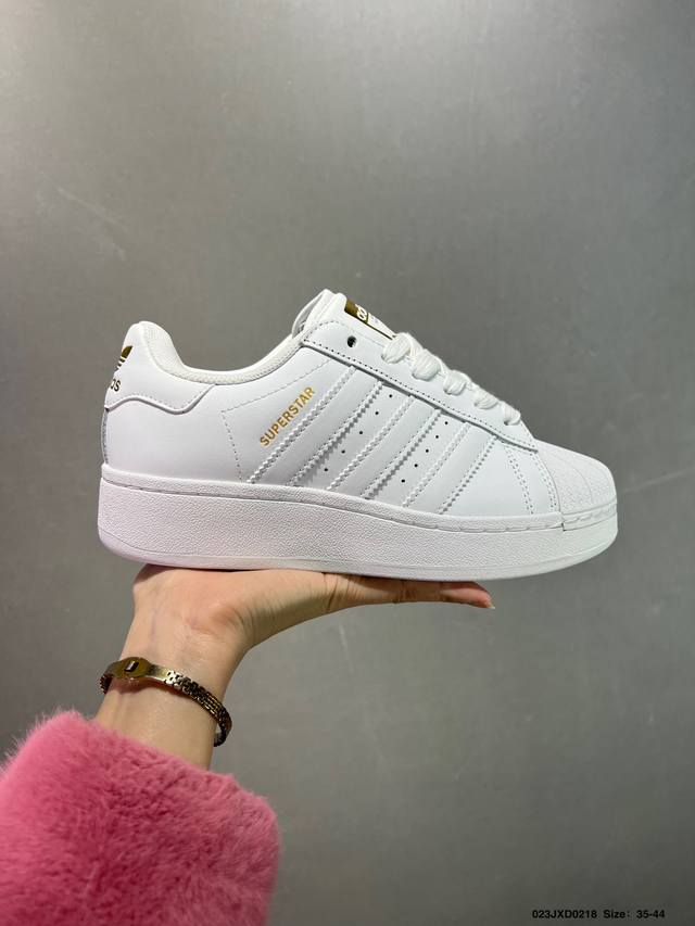 公司级Adidas Originals Superstar W 百搭单品 厚底贝壳头 Adidas Originals Superstar W 渠道正品订单 诠