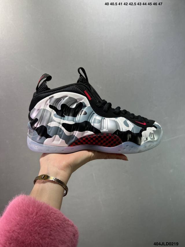 核心私 公司级Nk Air Foamposite One 鲍鱼喷 575420-009 莞产原底面 公司渠道同模具 鞋型发泡360度无死角 双层Zoom气垫植入