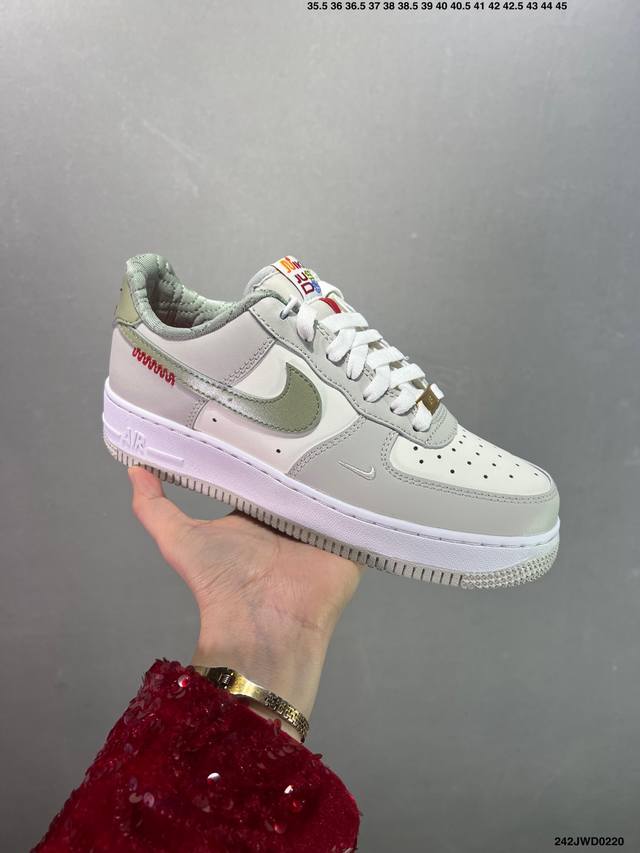 公司级 Nike Air Force 1 Low’07 空军一号低帮休闲板鞋 定制皮料 原楦原纸板 纯正空军版型 内置全掌气垫 货号：Hv6000 Size：3 - 点击图像关闭