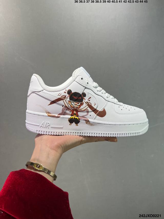 公司级 Nike Air Force 1 Low’07 哪吒 空军一号低帮休闲板鞋 定制皮料 原楦原纸板 纯正空军版型 内置全掌气垫 货号：男 Cw2288-1