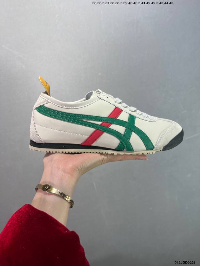 Asics 亚瑟士 男女鞋真标半码制 日产经典老牌-鬼塚虎 Onitsuka Tiger Mexico 66经典墨西哥系列复古经典百搭板鞋休闲运动鞋慢跑鞋 采用