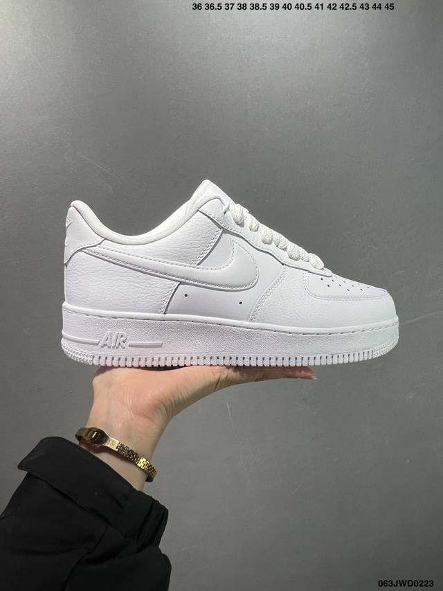 公司级 Nike Air Force 1 Low’07 空军一号低帮休闲板鞋 定制皮料 原楦原纸板 纯正空军版型 内置全掌气垫 货号：男 Cw2288-114