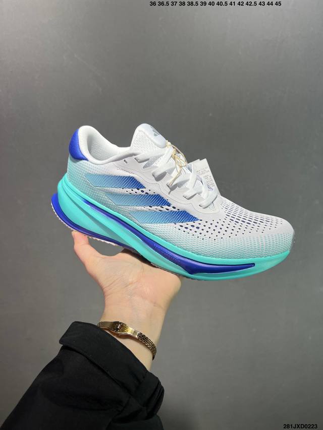 公司级阿迪达斯Adidas Supernova Rise 减震回弹爆米花透气休闲跑步鞋 尺码:36 36.5 37 38 38.5 39 40 40.5 41