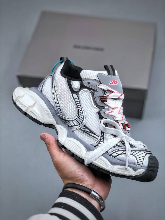 性价比中端 Balenciaga 3Xl Sneakers 巴黎世家十代网布系带低帮走秀复古老爹鞋 在延续 Balenciaga Runner 轮廓和复杂鞋面塑