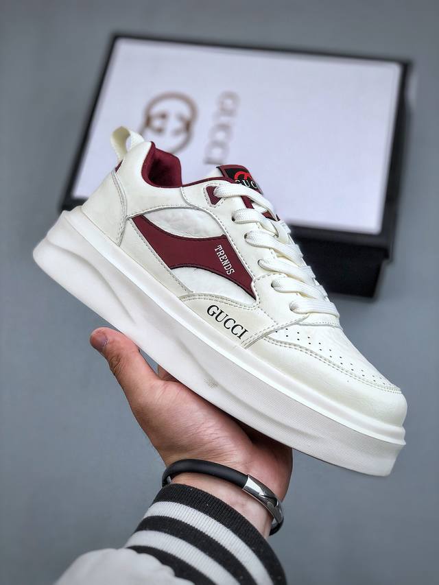 Gucci 轻奢单品 广东品质原厂 高奢古驰Gucci Screener Gg High-Top Sneaker休闲潮鞋系列 尺码：39-44