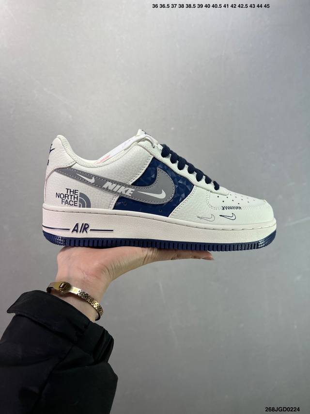 Nike Air Force 1 Low 07 X The North Face 白蓝三小钩 原楦头原纸板 打造纯正低帮空军版型 专注外贸渠道 全掌内置蜂窝气垫