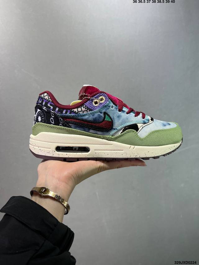 公司级Nk Air Max 1 全新配色 原纸板原楦头打造 原厂折边工艺 原档案大底 所有皮料均来自原厂 有渠道的老铁可操作实体店卖高价无压力 市场所谓的无盒公