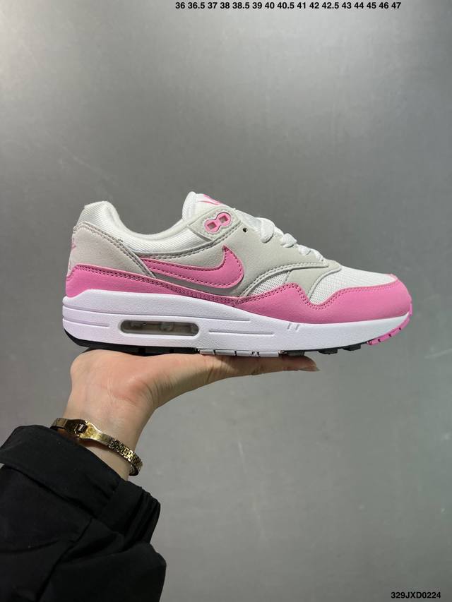 公司级Nk Air Max 1 全新配色 原纸板原楦头打造 原厂折边工艺 原档案大底 所有皮料均来自原厂 有渠道的老铁可操作实体店卖高价无压力 市场所谓的无盒公