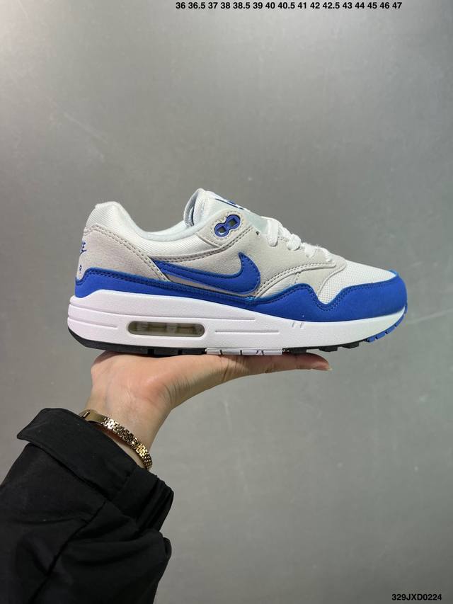 公司级Nk Air Max 1 全新配色 原纸板原楦头打造 原厂折边工艺 原档案大底 所有皮料均来自原厂 有渠道的老铁可操作实体店卖高价无压力 市场所谓的无盒公