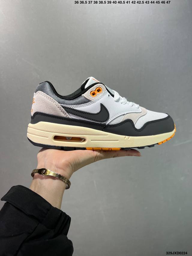 公司级Nk Air Max 1 全新配色 原纸板原楦头打造 原厂折边工艺 原档案大底 所有皮料均来自原厂 有渠道的老铁可操作实体店卖高价无压力 市场所谓的无盒公