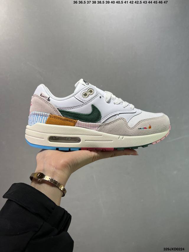 公司级Nk Air Max 1 全新配色 原纸板原楦头打造 原厂折边工艺 原档案大底 所有皮料均来自原厂 有渠道的老铁可操作实体店卖高价无压力 市场所谓的无盒公