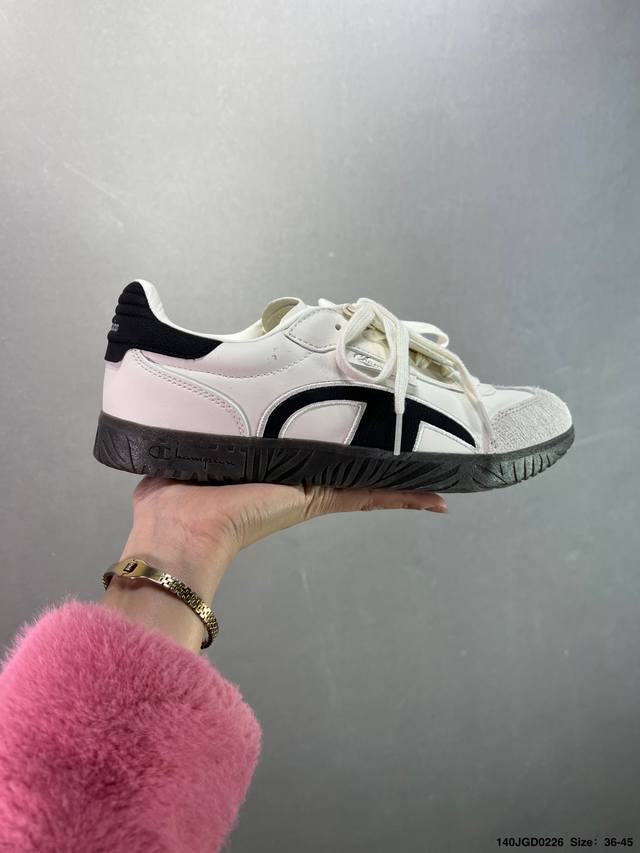 Champion Champ T-Trainer T头德训鞋 经典Logo可拆卸鞋舌复古拼接防滑耐磨轻便舒适简约休闲 低帮 板鞋 女款 黑白 Id： Jgd02 - 点击图像关闭