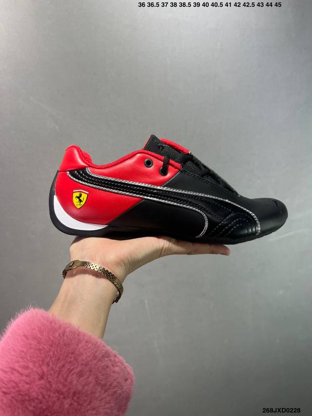 公司级Puma Scuderia Ferrari 白红 彪马低帮复古运动休闲赛车跑鞋 以趣味十足又前卫复古的设计引领潮流，将赛道精神融入街头时尚，开启前卫竞速之 - 点击图像关闭