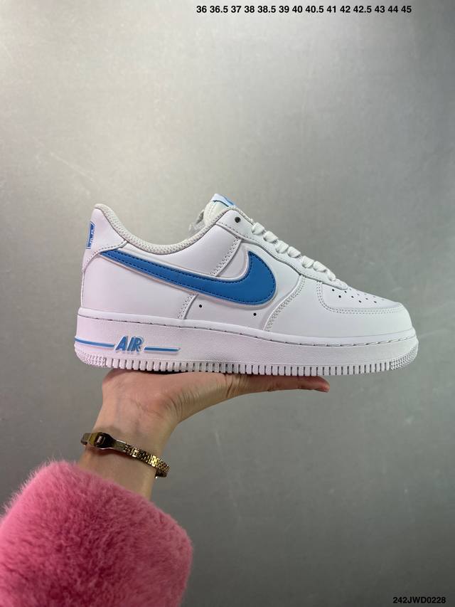 公司级Nike Air Force 1 Low ’07 白红双勾 空军一号低帮休闲板鞋 原厂定制皮料 原楦原纸板 纯正版型 正品Nfc感应芯片 高清洁度 内置全