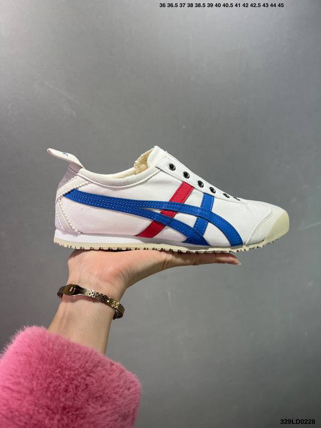 Asics 亚瑟士 男女鞋真标半码制 日产经典老牌-鬼塚虎 Onitsuka Tiger Mexico 66经典墨西哥系列复古经典百搭板鞋休闲运动鞋慢跑鞋 采用