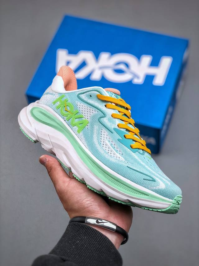 Hoka W Clifton 10 超轻厚底轻量跑步鞋市售最高品质 原版开发 正确后跟细节 区别市面通货版本 1162037 Hjg 尺码：36-47