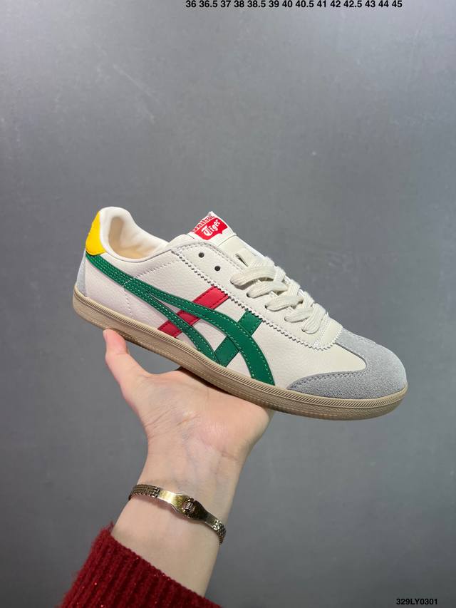 亚瑟士 Onitsuka Tiger Tokuten 复古低帮休闲跑鞋 炎夏必备 Tokuten的灵感来源于80年代的室内用鞋 T-Toe前足补强设计 室内鞋的