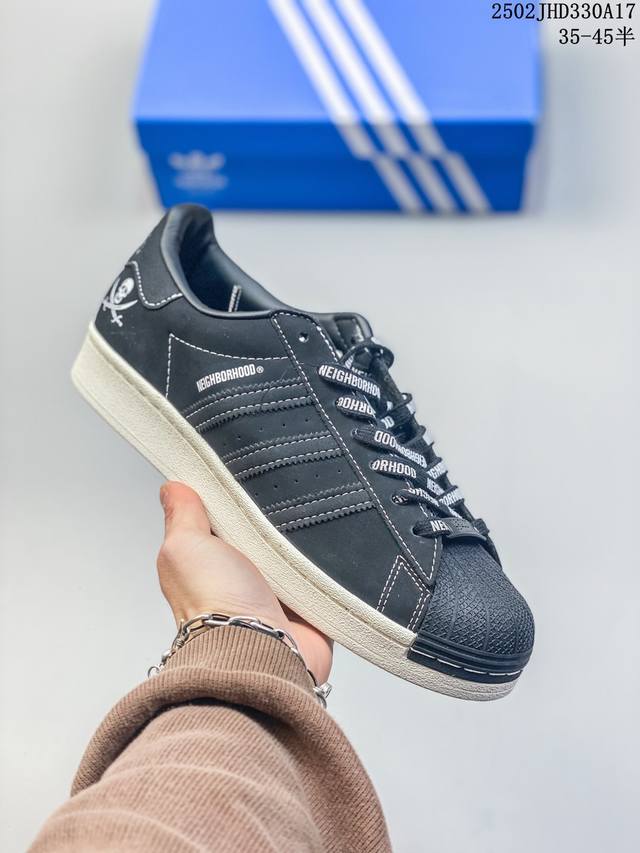 Adidas Originals Superstar W 渠道正品订单 诠释市场最高工艺水平 贝壳头经典小白板鞋 专柜上架同步配色 全鞋进口头层皮料打造。区别市