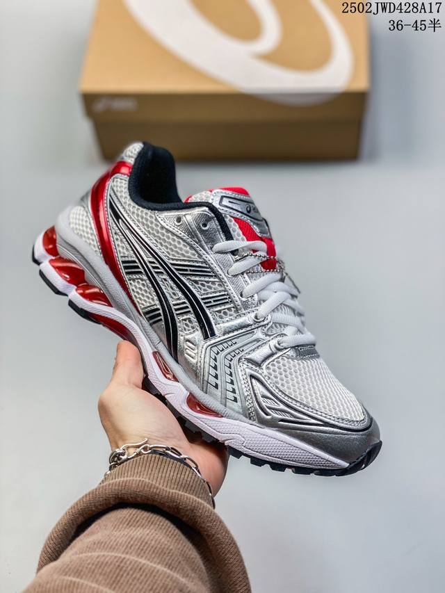 Asics Gel-Kayano 14 亚瑟士K14系列户外复古潮流百搭织物合成革缓震休闲跑步鞋 原装纸板楦头开发 独家私模五层组合大底 原厂定制缓震硅胶加持