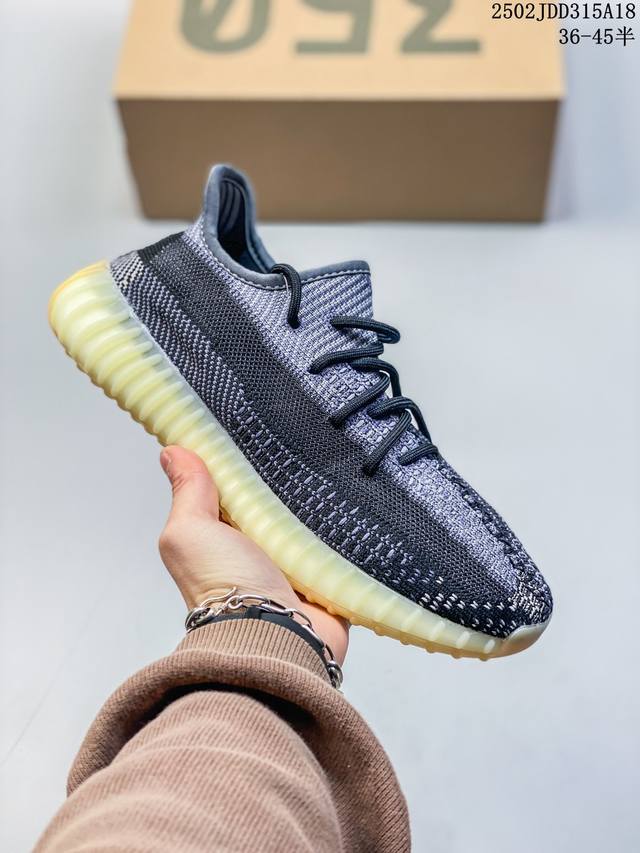 真爆Adidas Originals Yeezy Boost 350 V2 潮流 防滑减震耐磨透气轻便 运动休闲鞋 尺码：36-45半 编码：02Jdd315A