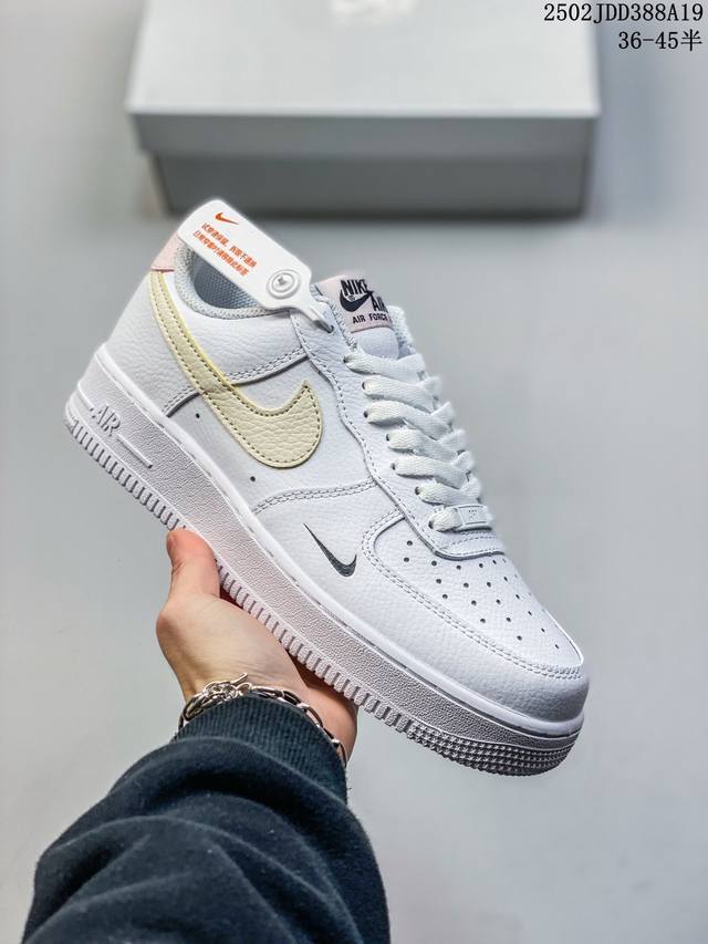 公司级带半码 Nike Air Force 1 Low’07 空军一号低帮休闲板鞋 定制皮料 原楦原纸板 纯正空军版型 内置全掌气垫 货号：男 Cw2288-1