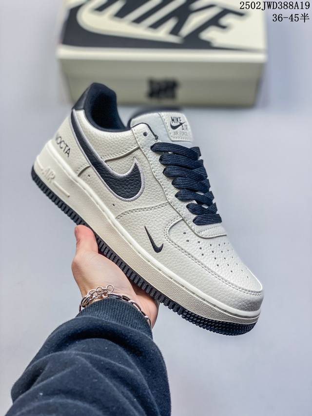 公司级带半码 Nike Air Force 1 Low’07 空军一号低帮休闲板鞋 定制皮料 原楦原纸板 纯正空军版型 内置全掌气垫 货号：男 Cw2288-1