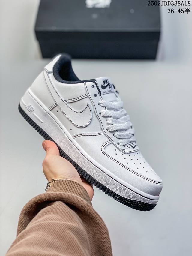 真标带半码 Nike Air Force 1 Low’07 空军一号低帮休闲板鞋 定制皮料 原楦原纸板 纯正空军版型 内置全掌气垫 货号：男 Cw2288-11