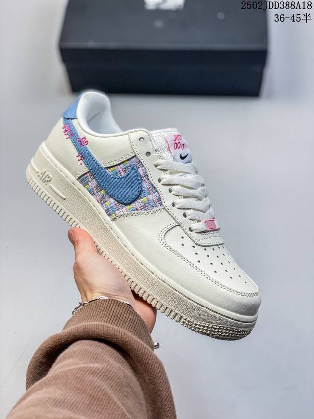 真标带半码 Nike Air Force 1 Low’07 空军一号低帮休闲板鞋 定制皮料 原楦原纸板 纯正空军版型 内置全掌气垫 货号：男 Cw2288-11