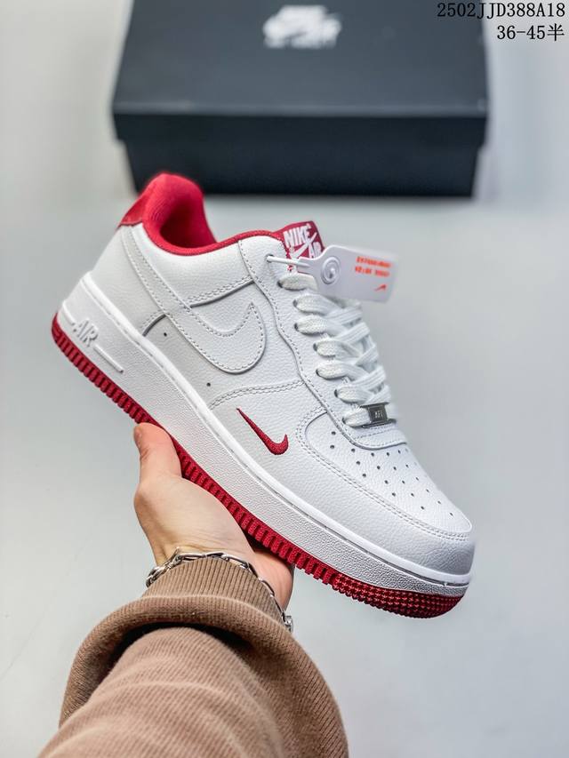 真标带半码 Nike Air Force 1 Low’07 空军一号低帮休闲板鞋 定制皮料 原楦原纸板 纯正空军版型 内置全掌气垫 货号：男 Cw2288-11