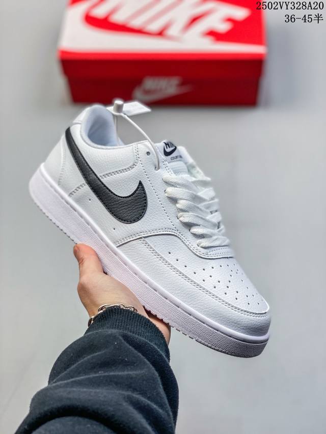 公司级Nike Court Vision Low 白黑 受1980年代中期趋势的启发，Nikecourt Vision Low是一款融合了复古篮球风格的混合运动