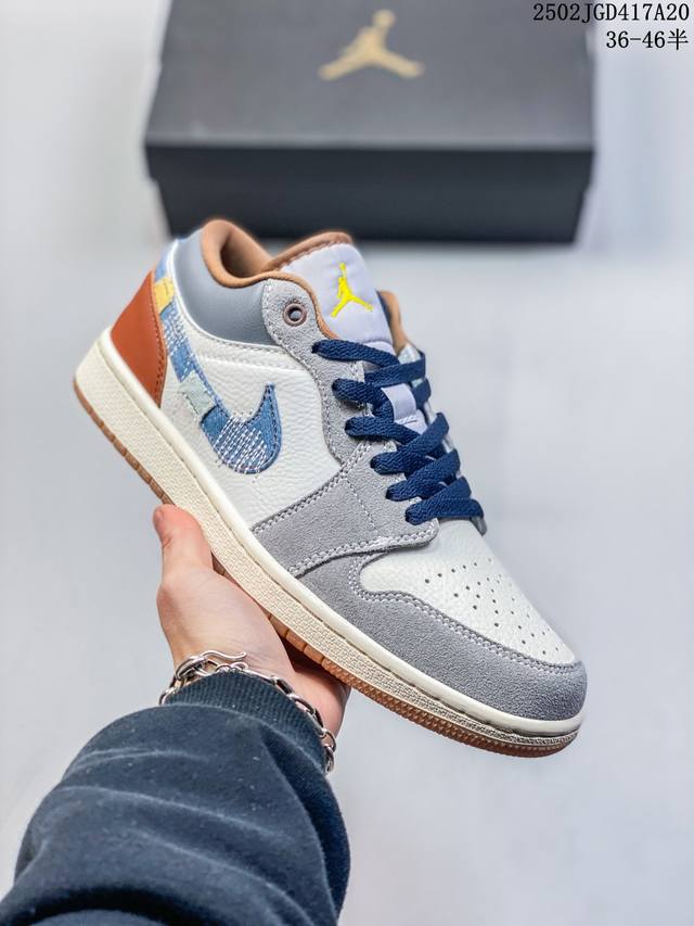 Air Jordan 1 Low Aj1乔1低帮休闲板鞋 同步官方配色 原档冲孔鞋头 正确满胶鞋垫 四线拉帮 原厂织唛标 鞋舌高弹海绵填充。 Size： 36