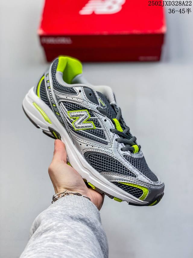 新百伦New Balance 400 Nb400 男女老爹鞋轻量跑步鞋Wr舒适厚底增高轻便情侣百搭2025复古休闲网面透气跑步鞋网红学生韩版潮鞋 Size：如图