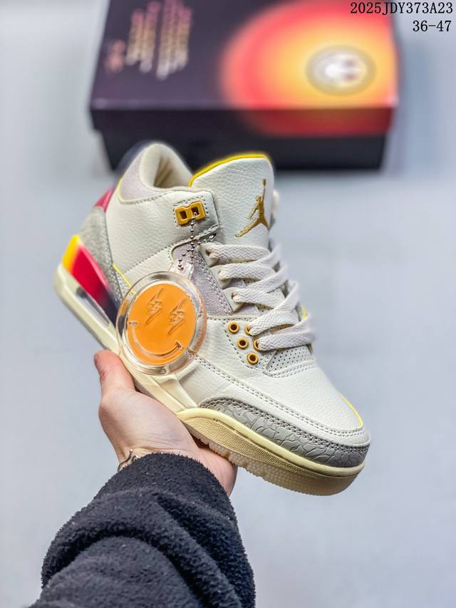 乔丹 Air Jordan 3 Retro Aj3 乔3 中帮复古休闲运动文化篮球鞋 货号：Dh3434 101 码数：36 36.5 37.5 38 38.5