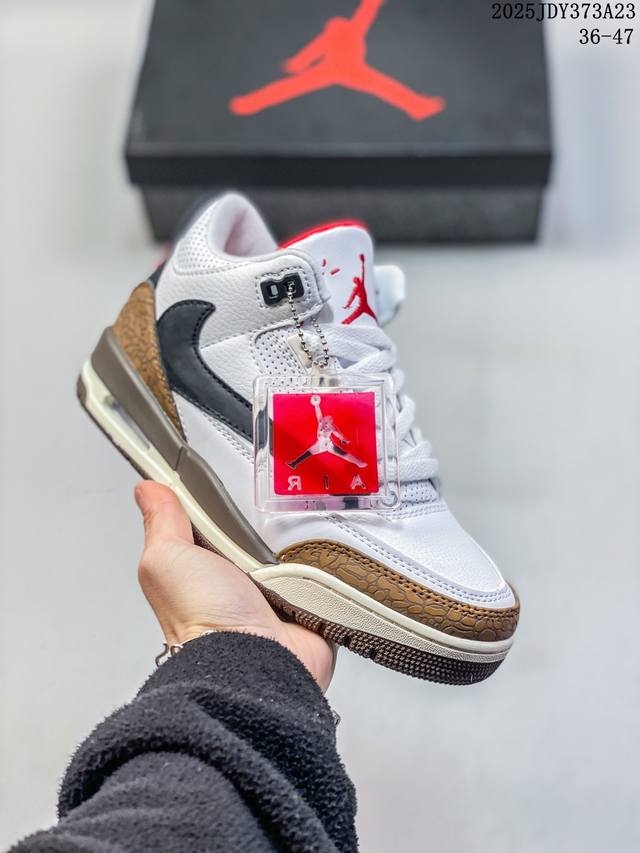 乔丹 Air Jordan 3 Retro Aj3 乔3 中帮复古休闲运动文化篮球鞋 货号：Dh3434 101 码数：36 36.5 37.5 38 38.5