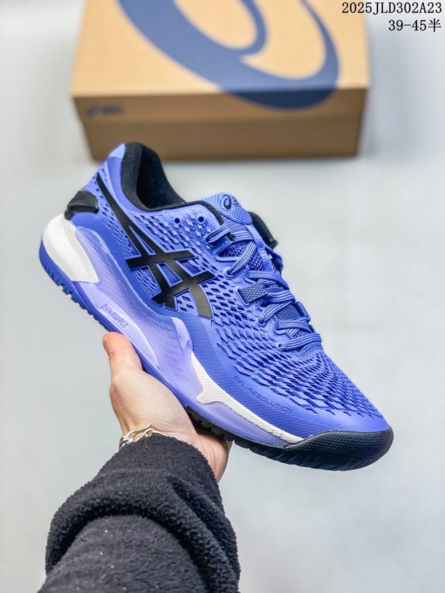 Asics亚瑟士新款Gel-Resolution 9 Clay男子透气稳定专业网球鞋 尺码：39-45半 编码：02Jld302A23