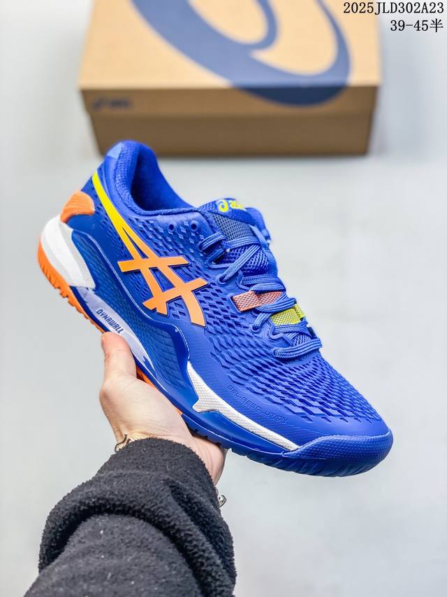 Asics亚瑟士新款Gel-Resolution 9 Clay男子透气稳定专业网球鞋 尺码：39-45半 编码：02Jld302A23