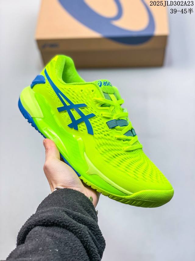 Asics亚瑟士新款Gel-Resolution 9 Clay男子透气稳定专业网球鞋 尺码：39-45半 编码：02Jld302A23