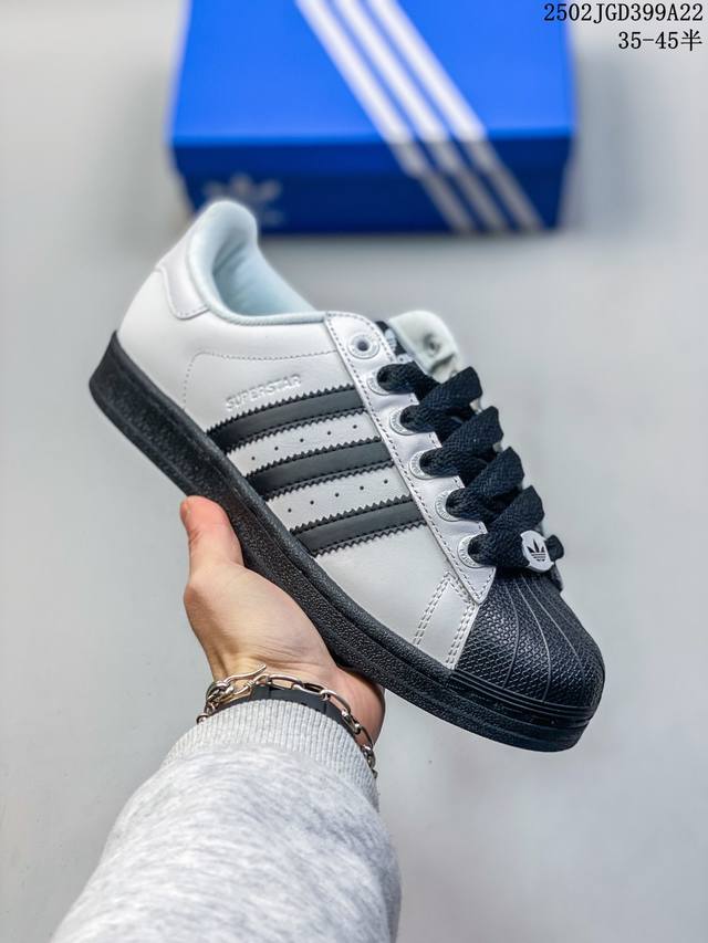 蛇年生肖款！ 新品实拍 公司级真标半码制阿迪达斯Adidas三叶草 Originals Superstar贝壳头系列低帮经典百搭休闲运动板鞋 蛇年限定款新年款经