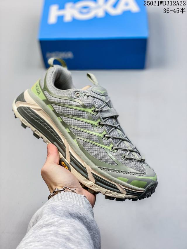 公司级带半码！ Hoka Mafate Speed Three 2玛法特 超轻厚底轻量山地跑步鞋 作为先锋品牌的 Hoka One One总是以独特的方式，在设