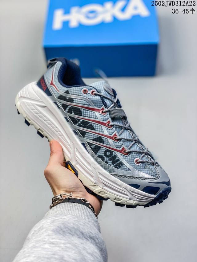 公司级带半码！ Hoka Mafate Speed Three 2玛法特 超轻厚底轻量山地跑步鞋 作为先锋品牌的 Hoka One One总是以独特的方式，在设