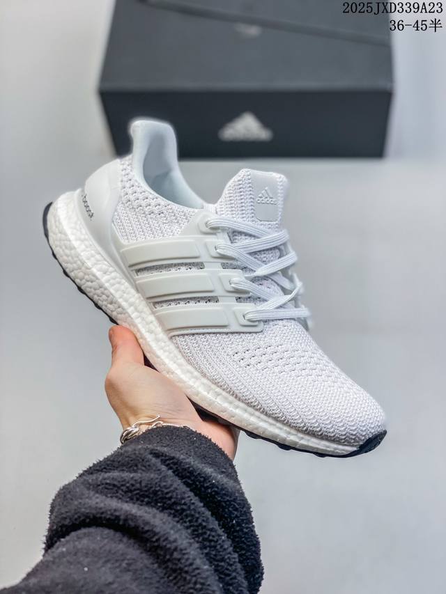 真爆真标带半码！ 阿迪达斯 Adidas Ultra Boost Ub4.0 跑步鞋针织面 爆米花 缓震 耐磨休闲运动鞋 尺码：36-45 编码：02Jxd33