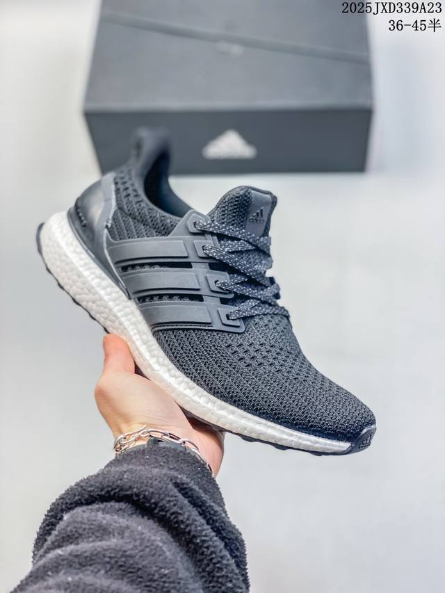 真爆真标带半码！ 阿迪达斯 Adidas Ultra Boost Ub4.0 跑步鞋针织面 爆米花 缓震 耐磨休闲运动鞋 尺码：36-45 编码：02Jxd33