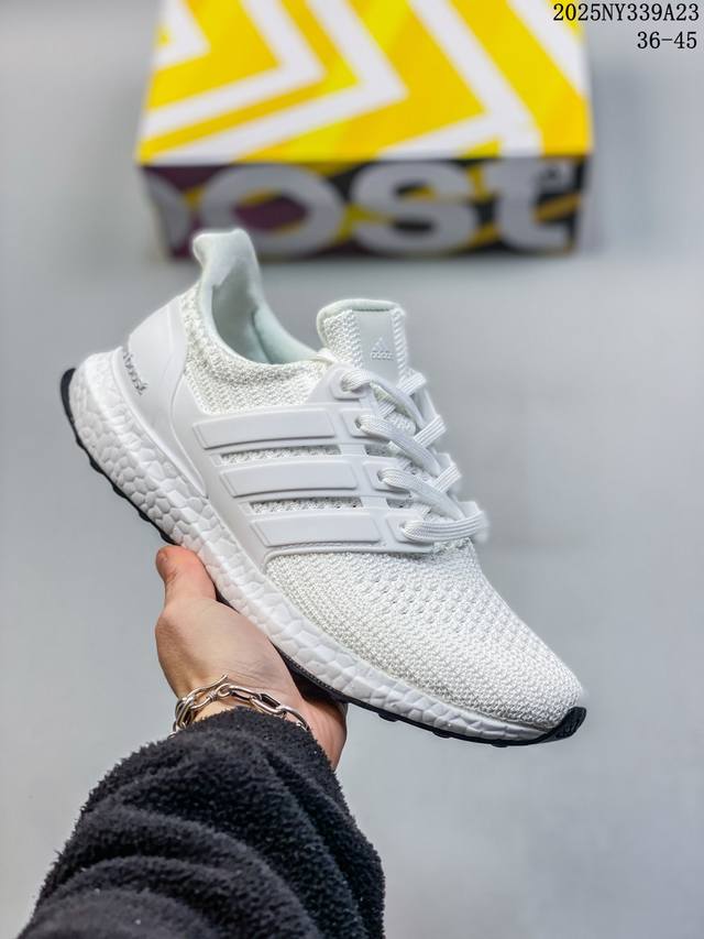 真爆真标带半码！ 阿迪达斯 Adidas Ultra Boost Ub4.0 跑步鞋针织面 爆米花 缓震 耐磨休闲运动鞋 尺码：36-45 编码：02Ny339