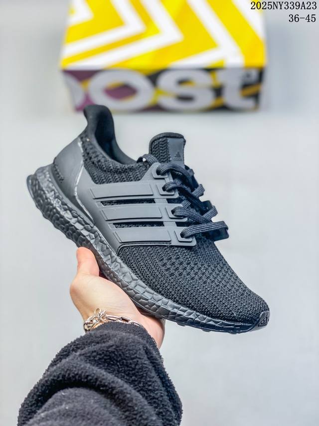 真爆真标带半码！ 阿迪达斯 Adidas Ultra Boost Ub4.0 跑步鞋针织面 爆米花 缓震 耐磨休闲运动鞋 尺码：36-45 编码：02Ny339