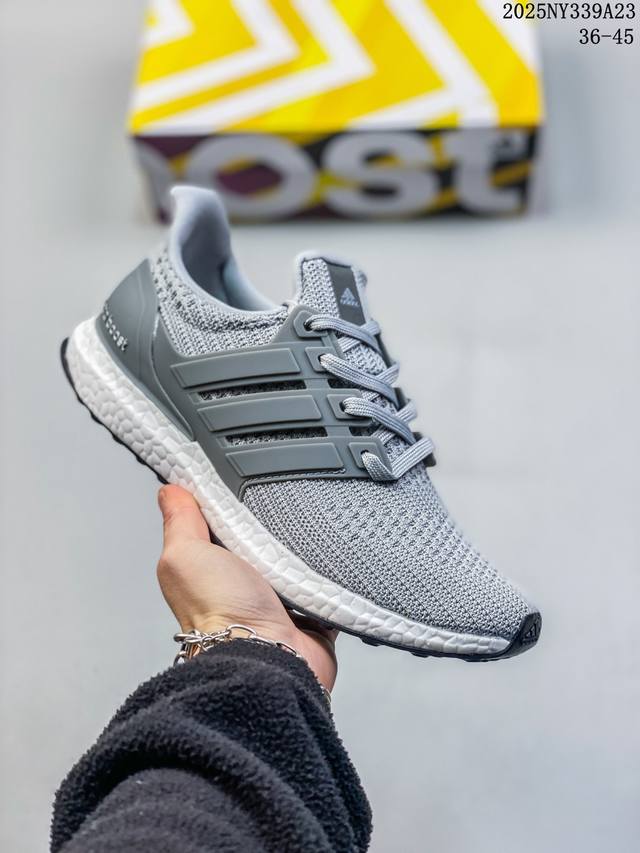 真爆真标带半码！ 阿迪达斯 Adidas Ultra Boost Ub4.0 跑步鞋针织面 爆米花 缓震 耐磨休闲运动鞋 尺码：36-45 编码：02Ny339